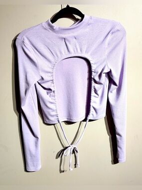 Eladay Open Back Ribbed Cropped Top